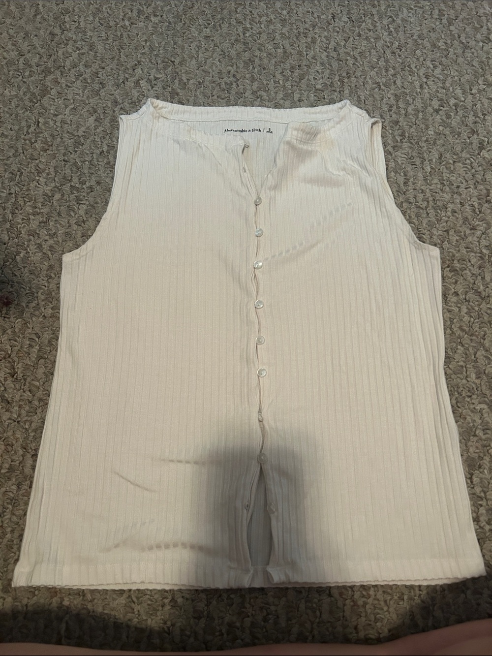 Abercrombie & Fitch Ribbed Button-Front Tank